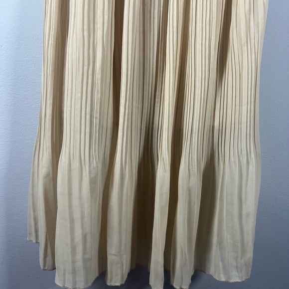 Margot Cream Crochet Top Dress with Pleated Bohemian Sheer Bottom Small - Picture 10 of 12